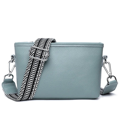 100% Genuine Leather Shoulder Bag for Women Solid Purse Luxury Cowhide Crossbody Bags Female Fashion Handbag Hobos Tote Bag