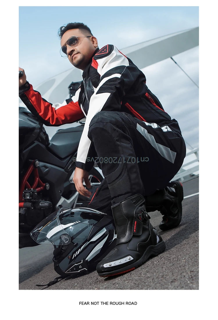 Motorcycle Boots Racing Off-road Shoes Breathable Non-slip High-top Motorcycle Professional Waterproof Mountain Bike Boots