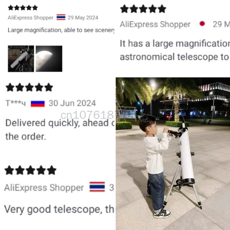 76700 Astronomical Telescope 875X Large Aperture High Definition Professional Telescope for Observing Stars, Moon, Earth and Sky