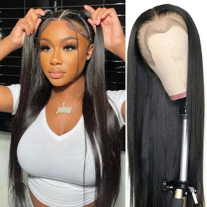 40 Inch Wigs Human Hair Hd Frontal 13x6 Raw Real Length Straight Human Hair Lace Wig Overseas Warehouse Free Shipping