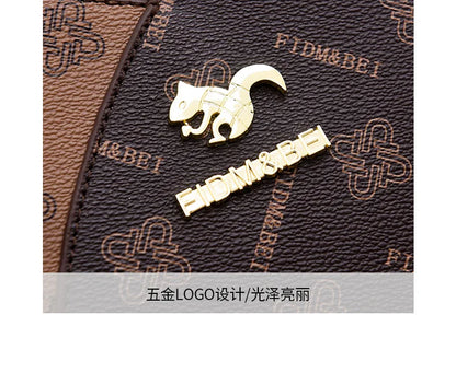 Luxury Brand Designer Women'S Handbag Leather Printed Shoulder Bag Large Capacity Classic Retro Crossbody Bag Commuting Tote Bag