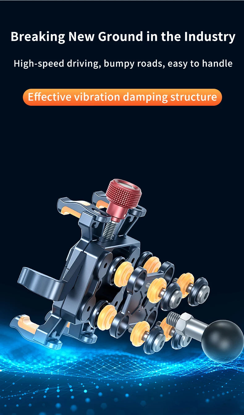 New Universal Motorcycle Phone Holder High-Quality Alloy Shock Absorption Motos Navigation Mount Motorcycle Accessories