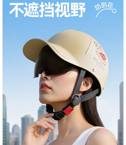 Breathable Summer Motorcycle Helmet 3C Certified Lightweight Baseball Cap Style Unisex Half Helmet