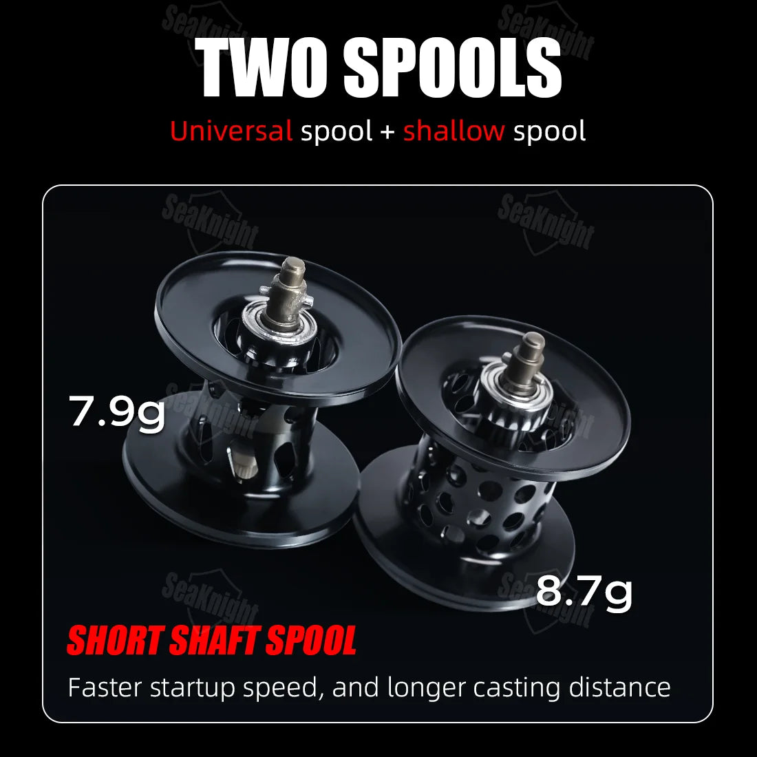 SeaKnight Brand FALCAN IV 5.4:1 185g Lightweight Baitcasting Fishing Reels Carbon Fiber Drag Brass Gear Power Fishing Reel