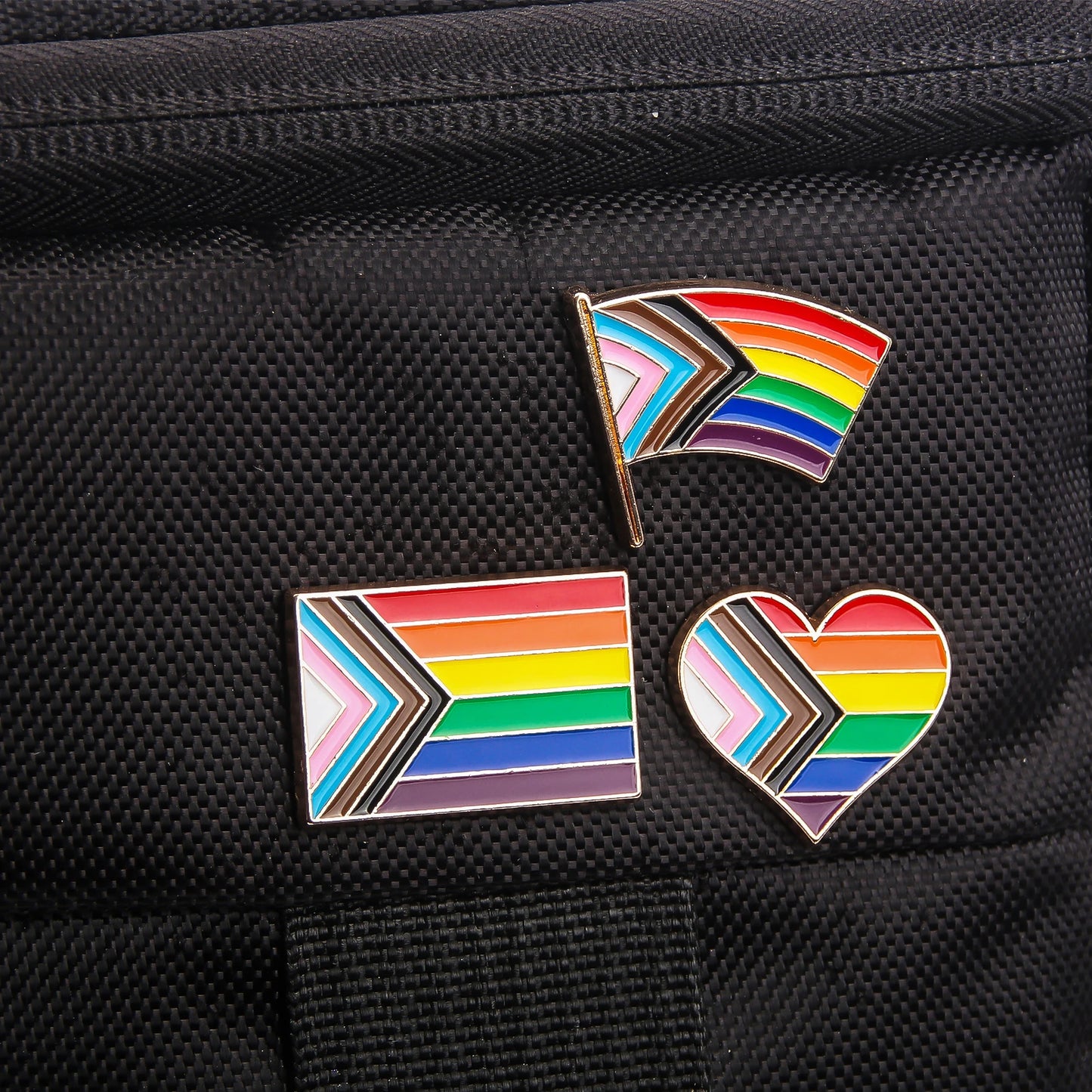 Pride Rainbow Flags LGBT Enamel Pins Brooch Inclusive Progress Heart Flag Badge Brooch Clothes Bag Decorations Accessories