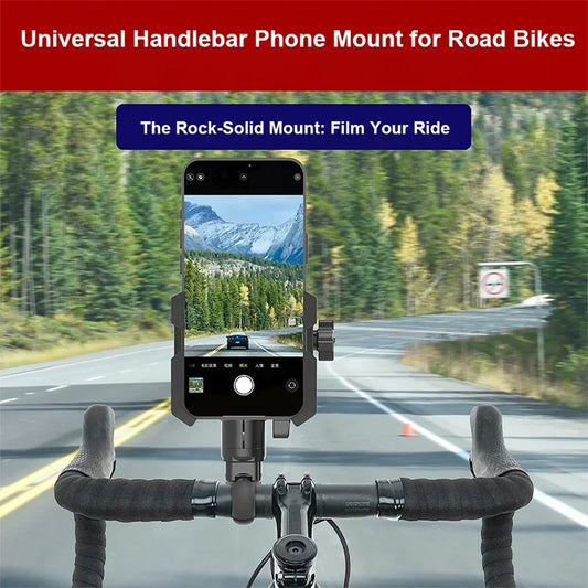 Shockproof  Motorcycle Phone Holder, Universal Bike Handlebar Mount for GPS Navigation, Compatible with E-Bike Mountain Bicycle
