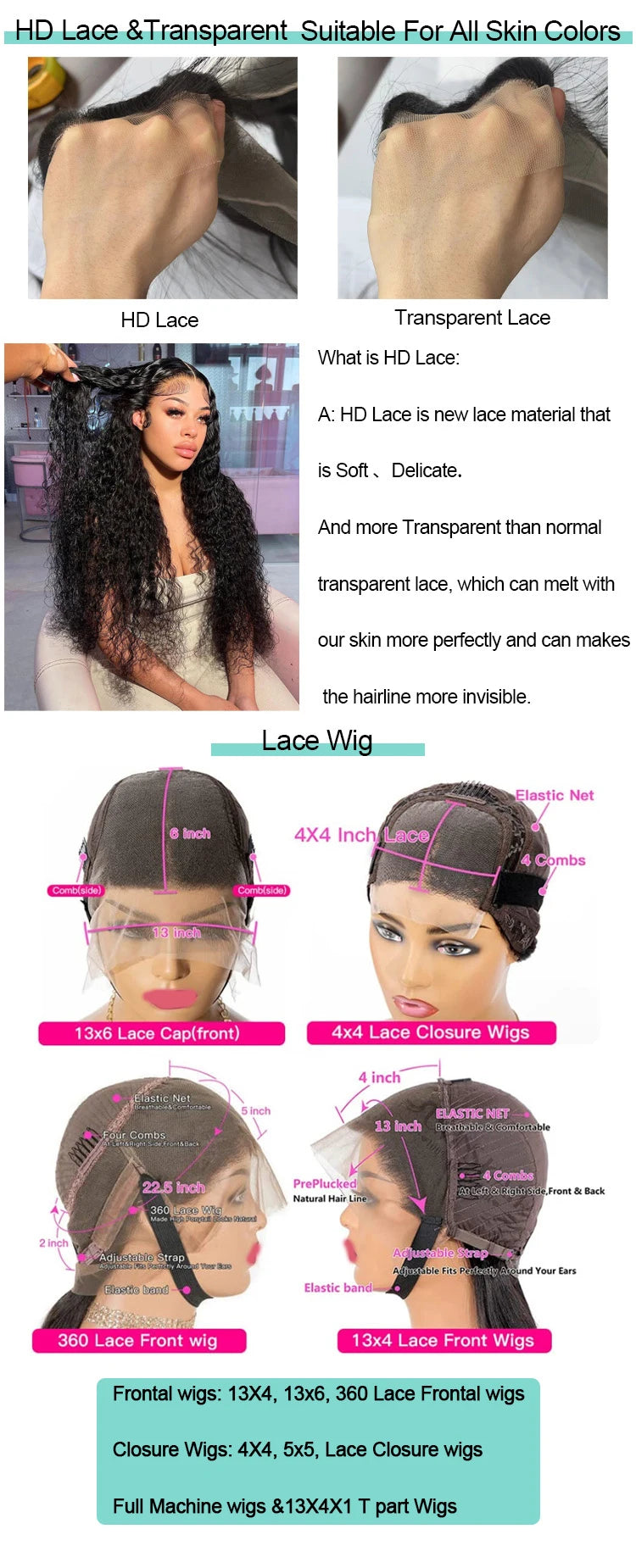 Highlight Pink Yellow and Black Lace Front Human Hair Wigs Straight 200% For Women 13x6 13x4 Transparent Lace Human Hair Wig 100