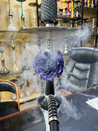 MOZE KVZE Grid ROSE Hookah Shisha Set Arabic Hookah Single Tube