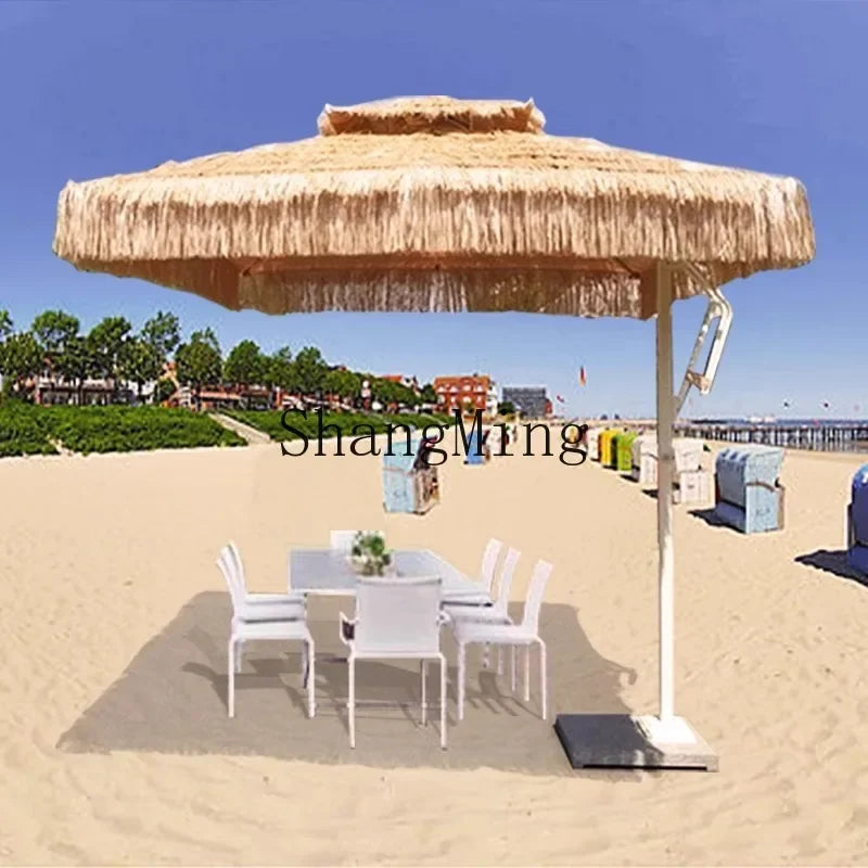 CL  shading thatch umbrella straw simulation straw umbrella courtyard agritainment B & B outdoor beach villa umbrella