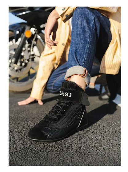 Outdoor Motorcycle Riding Shoes Anti Slip Go Kart Training Shoes Motorcycle Travel Off-road Shoes for Men Motocross Boots