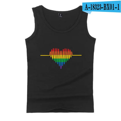 Pride LGBT fashion tank tops boy Gay Love Lesbian Rainbow Flag summer vest bodybuilding Sleeveless shirt fitness tank top men