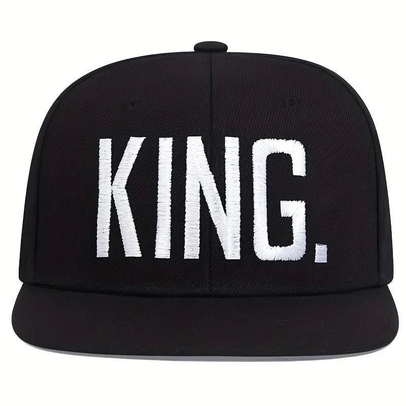 1piece Unisex King Letter Embroidery Hip Hop Hat Outdoor Adjustable Sunscreen Leisure Hat Spring Autumn Travel Tourism Vacation