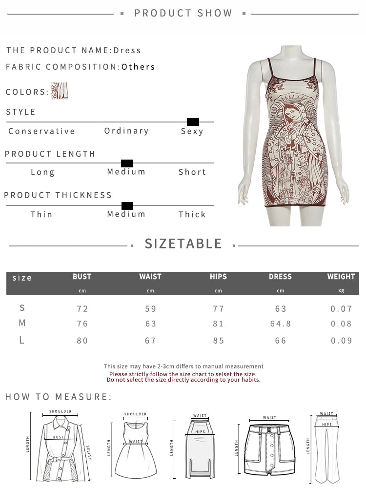 Whatiwear Chic Dress Women Elasticity Art Print Low-Neck See Through Skinny Sexy Midnight Summer New Trend Hottie Mini Bodycon