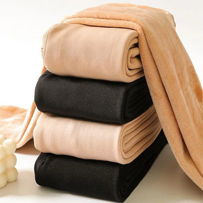 Women Thermal Pantyhose for Winter Warm Leggings Panty Polar Skin Black Effect Stockings Thermal Women Sock Fleece Lined Tights