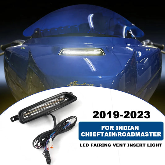 2019-2023 For Indian Chieftain Limited Dark Horse Brightness Auxiliary Lamp Fitment LED Motorcycle Fairing Vent Insert Light