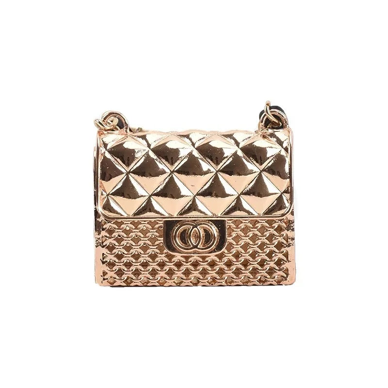 Mini dinner bags for women fashionable metal small box bag designer pearl chain shoulder bag clothing accessories crossbody bag