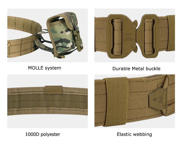 Yakeda Polyester Tactical Belt Outdoor Training Use CP Mag Pouch Hunting Accessories Tactical Belt Duty Belt Taktyczny Pasek