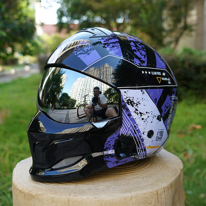 Scorpion Retro Motorcycle Helmet Removable Front Module Transparent Lens M L XL XXL Sizes Available for Motorbike Safety Gear