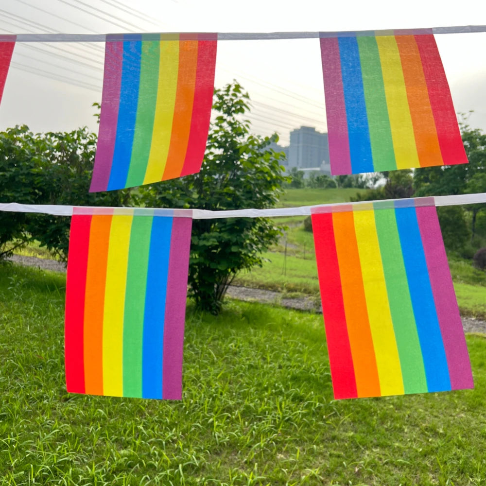 rainbow Flags 14x21cm20pcs /set gay pride rainbow Peace Flag Pride Flag