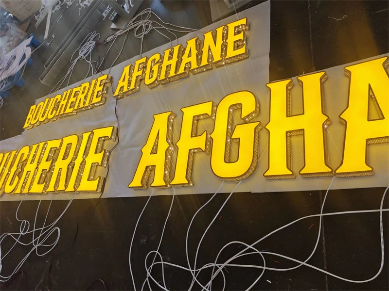 Custom Made Front Lit & Side Lit LED Channel Letters Signs Perforated Shop Signs Exterior Use
