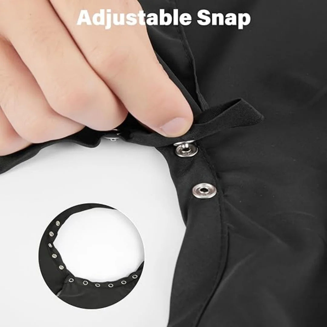 Button collar Black Haircut Cloth Hairdressing Anti-Static Salon Gown Hidden Buckle Hairdresser Apron Haircut Capes Supplies