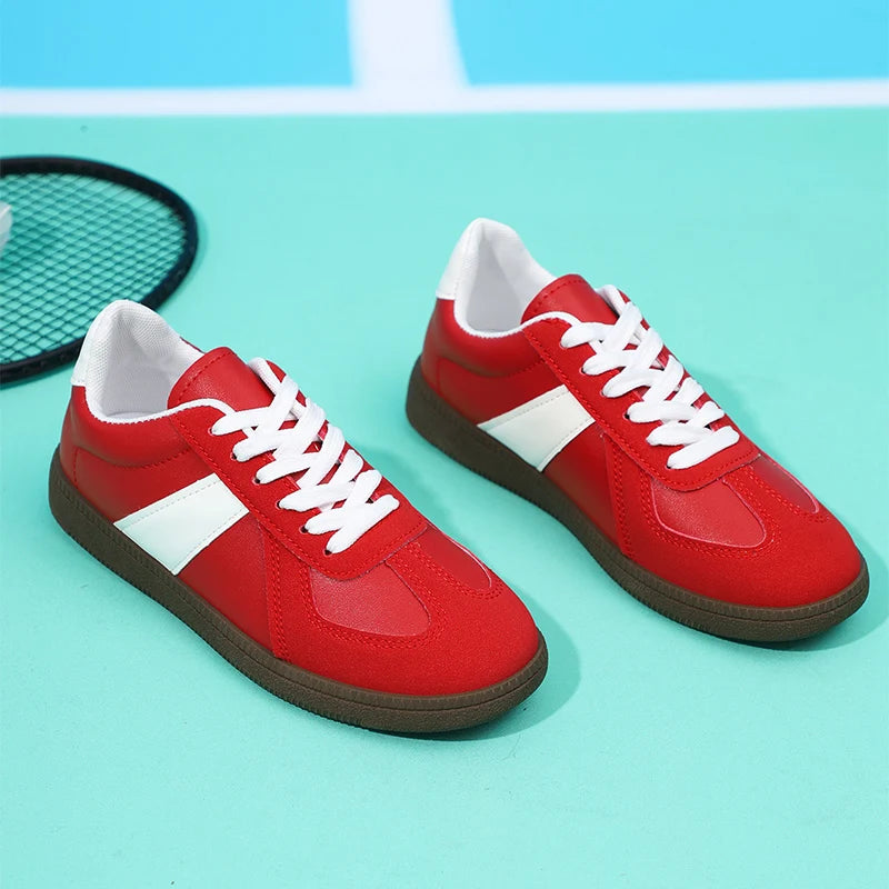 Comfort Flat Heel Non Slip Sneakers Women 2025 Autumn Mix Color Lace Up Sports Shoes Woman's Breathable Soft Sole Running Shoes