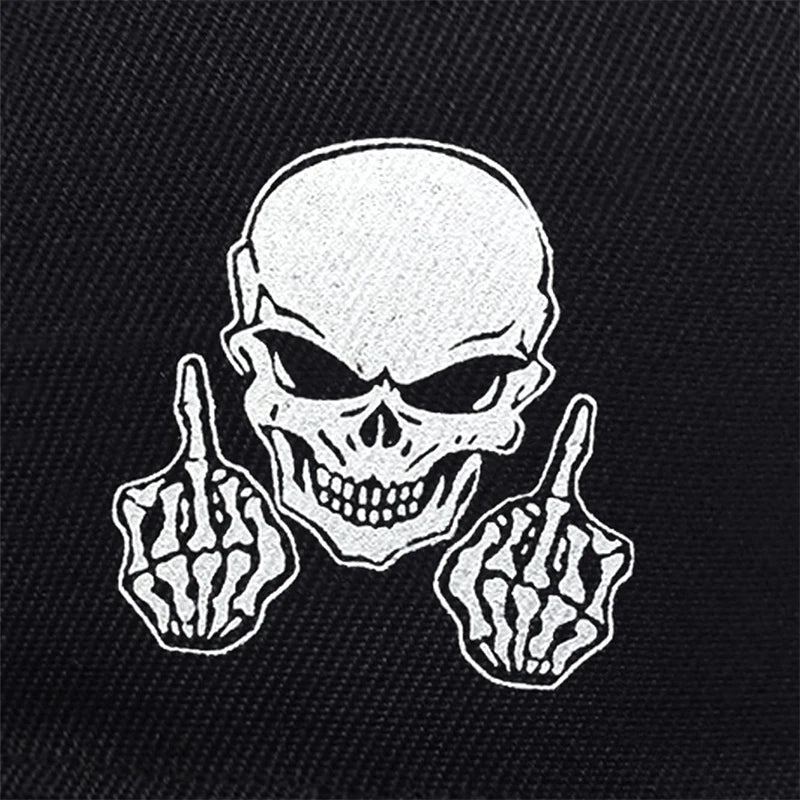 Unisex Skeleton Finger Embroidery Hip-hop Hats Spring Autumn Outdoor Adjustable Casual Baseball Caps Men Women Sunscreen Hat