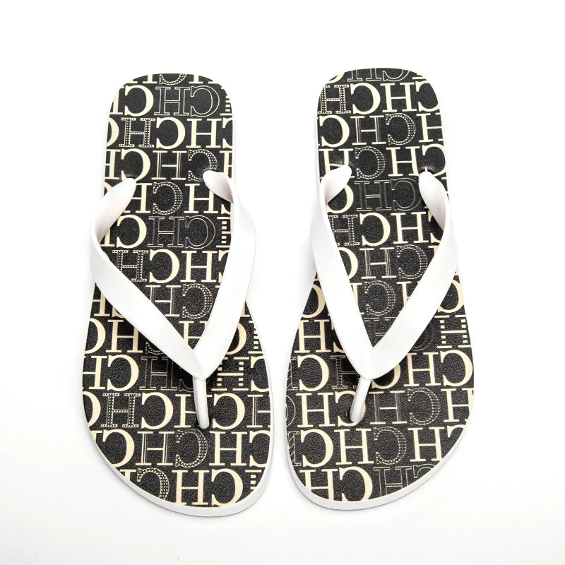 Flip Flops Men and Women Casual Shoes Luxury Brand Slippers Black White Shoes