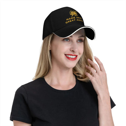 Make Iran Great Again  Baseball Cap  Men Women Print Trucker Hat Summer y2k Retro Running Hippie Sun Visor Baseball Caps