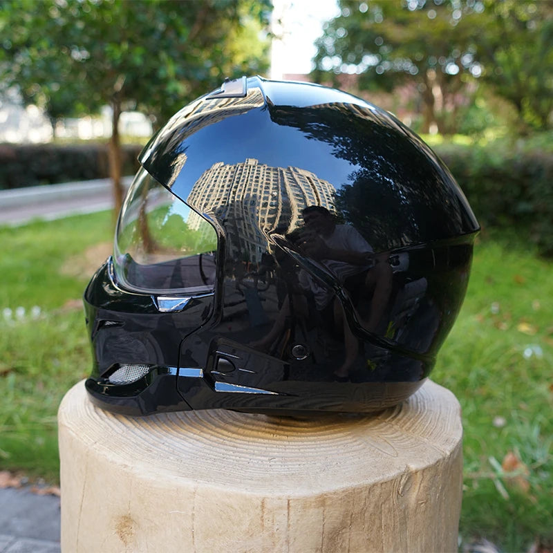 Scorpion Retro Motorcycle Helmet Removable Front Module Transparent Lens M L XL XXL Sizes Available for Motorbike Safety Gear