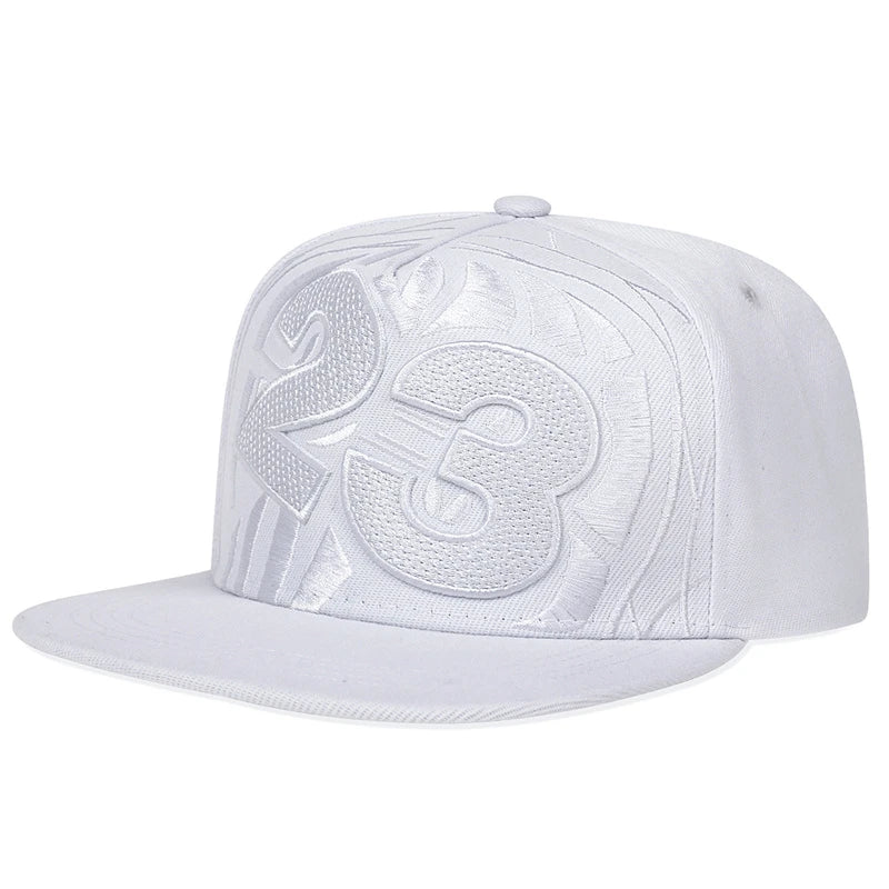 1piece Unisex Number 23 Basketball Embroidery Hip Hop Hat Outdoor Adjustable Sunscreen Leisure Hat Spring Summer Travel Vacation