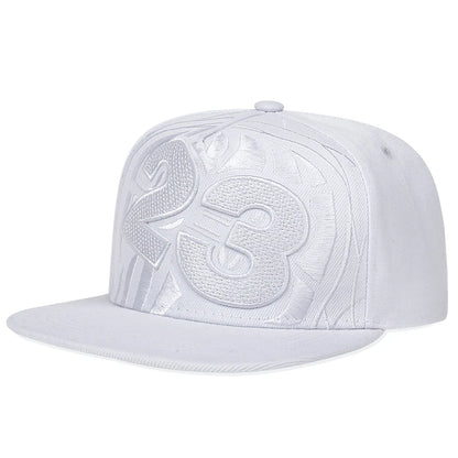 1piece Unisex Number 23 Basketball Embroidery Hip Hop Hat Outdoor Adjustable Sunscreen Leisure Hat Spring Summer Travel Vacation