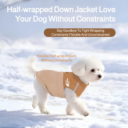 Winter warm pet clothes, trendy autumn and winter dog clothes, thickened dog cotton coat, cute