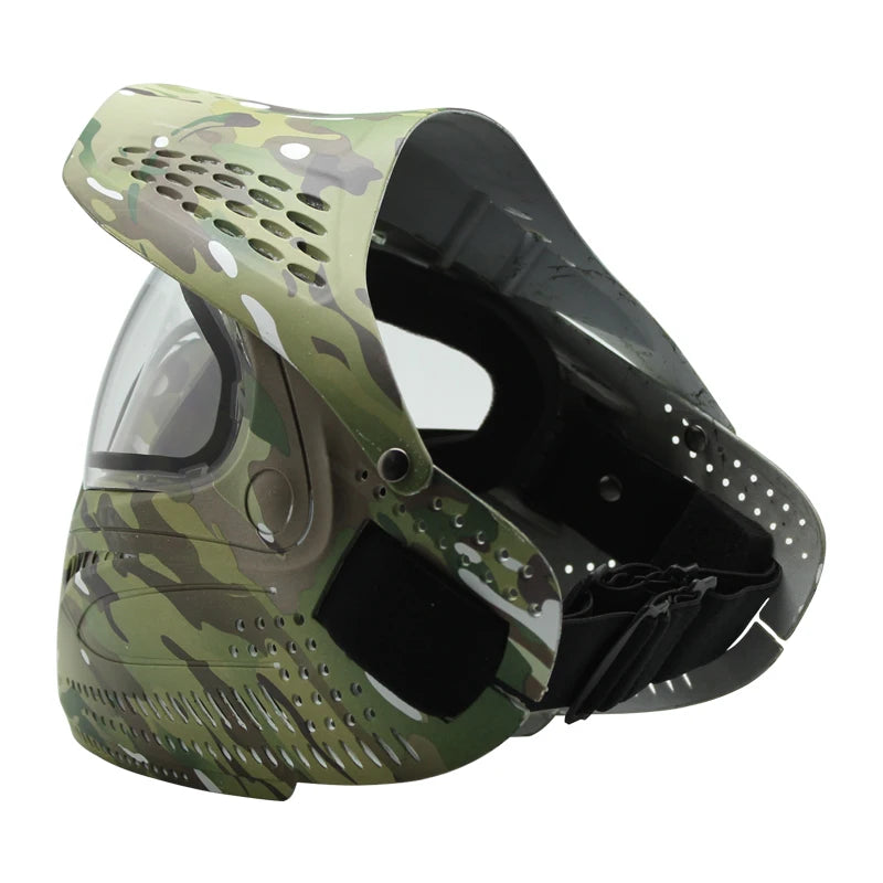 GREAT II Lotus Camo Tactical PAINTBALL MASK with Visor Airsoft Mask with DYE I4 Thermal Lens