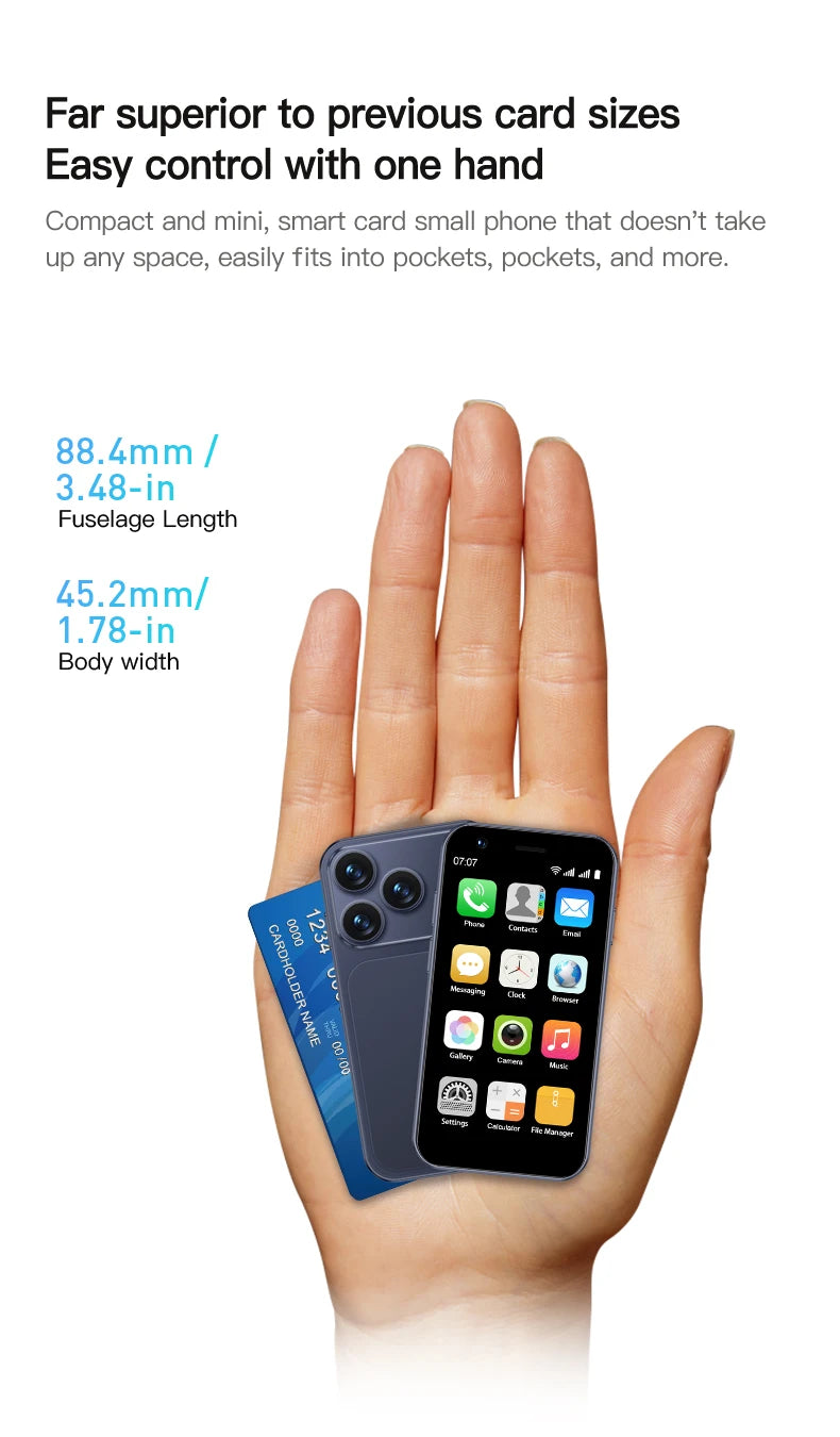 SERVO 18SE MINI Cute Android Smartphone 3G WCDMA Android OS Dual SIM Card Play Store Face Unlock Hotspot 3.0" Small Smart Phones
