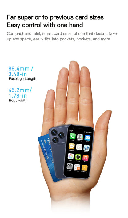 SERVO 18SE MINI Cute Android Smartphone 3G WCDMA Android OS Dual SIM Card Play Store Face Unlock Hotspot 3.0" Small Smart Phones