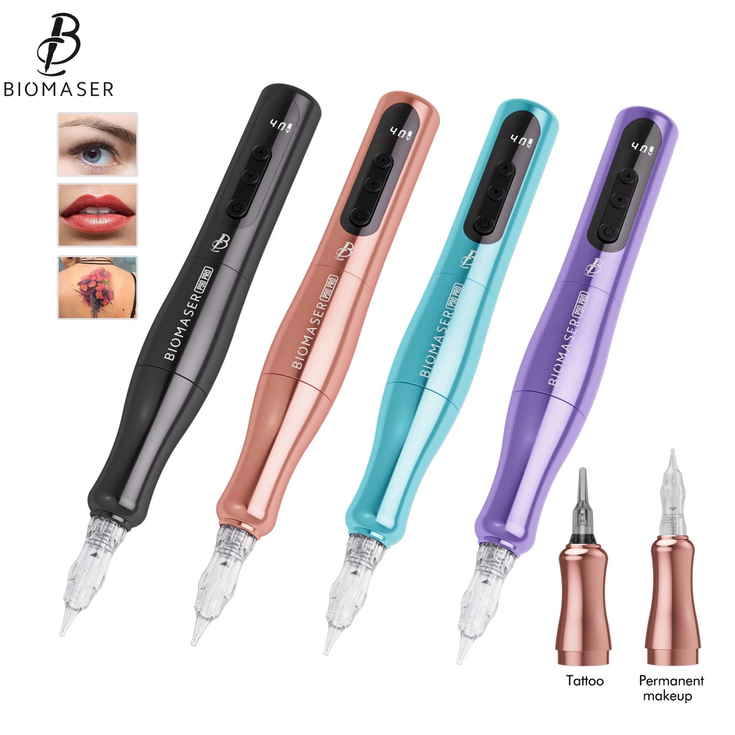 BIOMASER P90 Pro Wireless Rotary Rechargeable PMU Tattoo Machine Permanent Makeup Microblading Eyebrow Lip Eyeliner Tattoo Gun