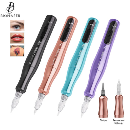 BIOMASER P90 Pro Wireless Rotary Rechargeable PMU Tattoo Machine Permanent Makeup Microblading Eyebrow Lip Eyeliner Tattoo Gun