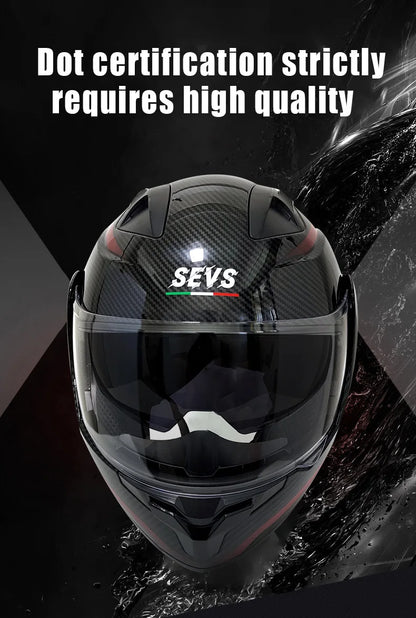 Small Modular Electric Motorcycle Helmet Bluetooth Dual Visor Helmet with Large Rear Wing 3C DOT Certified Safety Gear