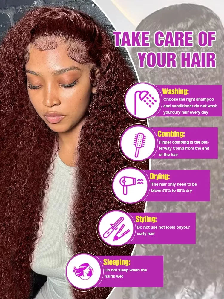 13X4 Chocolate Brown Lace Front Wigs Brazilian 13X6 Hd Lace Frontal Wig 100% Brown Curly Human Hair Pre Plucked Wigs For Women