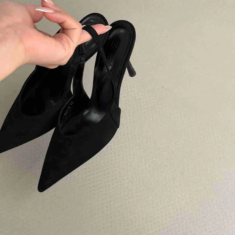 2025 Summer Leopard High Heel Women Sandals Fashion Pointed Toe Shoes Design Style Banquet Party Sandals Shoes