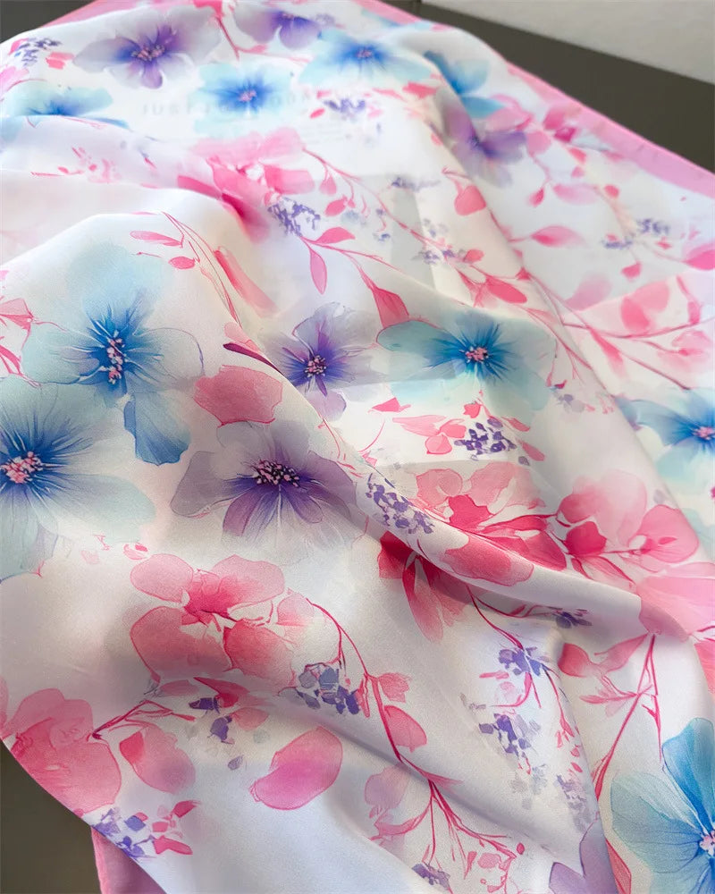 Fashion Paisley Print Silk Hairbands Scarf Women 2025 New Elagant Bandana Neck Kerchief Head Bands Foulard Female Scarfs