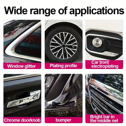 NEW Chrome & Metal Polishing Paste - Car Plating Restoration Cream for Shiny Wheels, Bumpers & MoreChrome & Metal Polishing