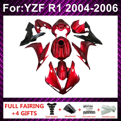 Motorcycle Fairing Kit ABS Plastic Body Injection Fairings Bodywork Bodykits For  R1 YZF1000 YZFR1 YZF-R1 2004 2005 2006