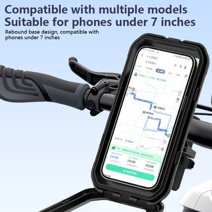 Waterproof Motorcycle Bicycle Phone Holder 360° Rotating Adjustable GPS Stand For iPhone Xiaomi Outdoor Riding Navigation Holder