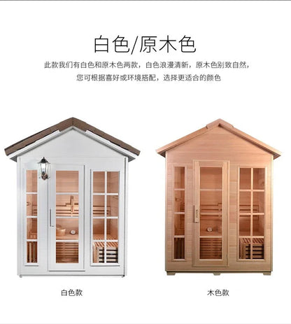 Home Outdoor Sauna Room Sweat Steaming Steam Sweating Wet Steaming  Far Infrared Courtyard Outdoor Sweat Steaming Room