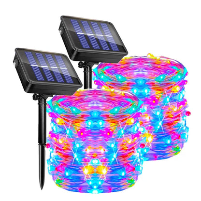 Solar Fairy String Lights Outdoor LED String Lights 8 Modes IP65 Waterproof for Christmas Garden Balcony Patio Tree Yard Decor