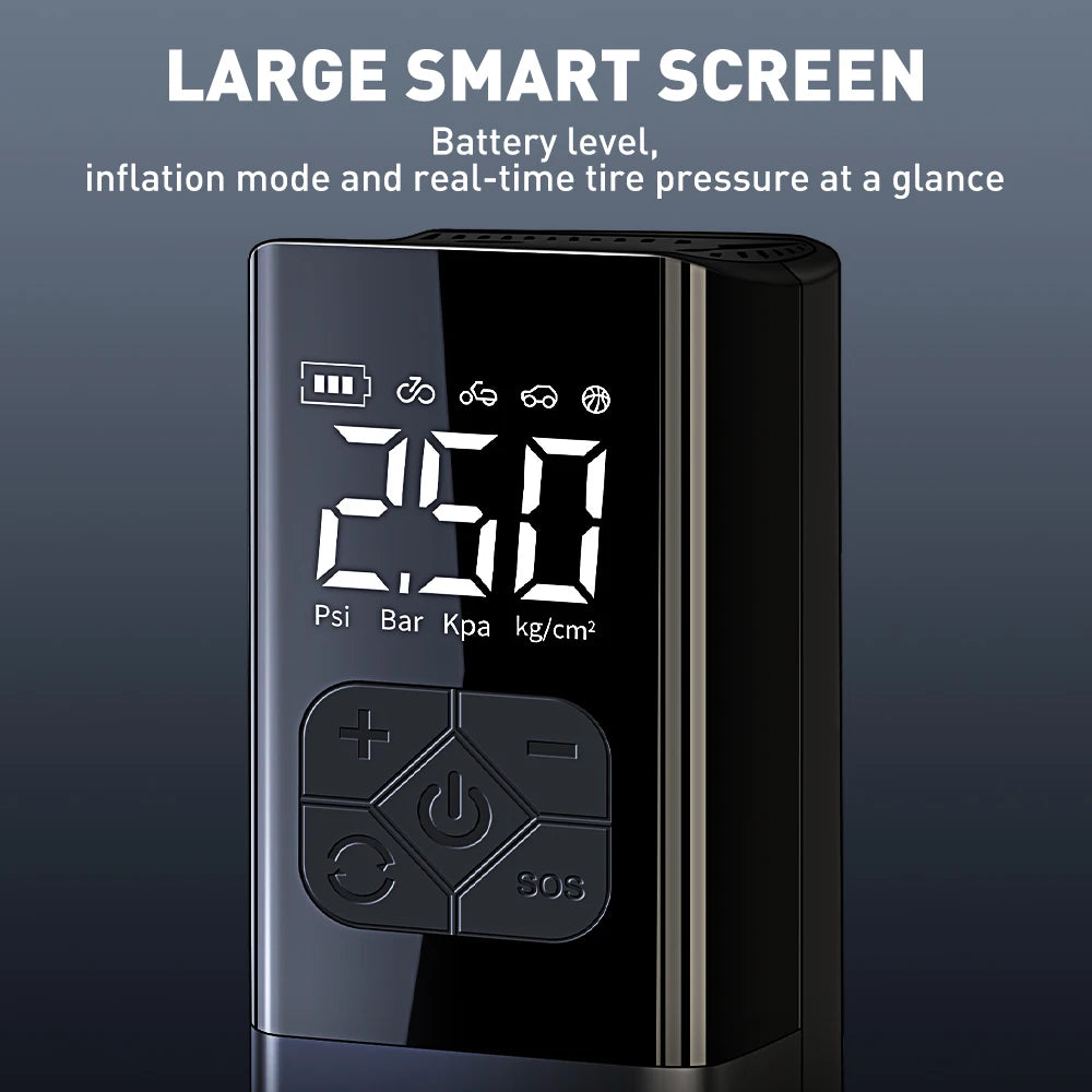 2500A Professional Car Starter Car Booster with 150PSI Air Compressor Power Bank Portable Charger for Car Battery Jump Starter