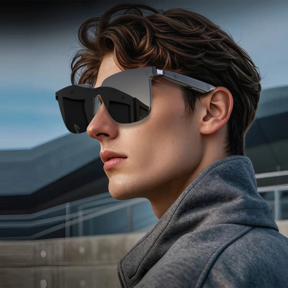 AI Smart Translate Eyeglasses BT 5.4 Call Intelligent Translator Glasses Magnetic Frame Sports Sun Glasses for Men Women