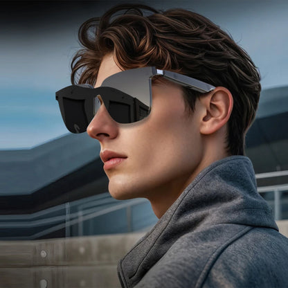 AI Smart Translate Eyeglasses BT 5.4 Call Intelligent Translator Glasses Magnetic Frame Sports Sun Glasses for Men Women